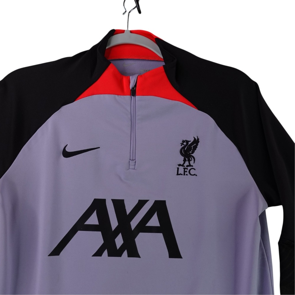 Liverpool FC Training Shirt Mens M Purple Nike Drill Top 1/4 Zip AXA DN2814545